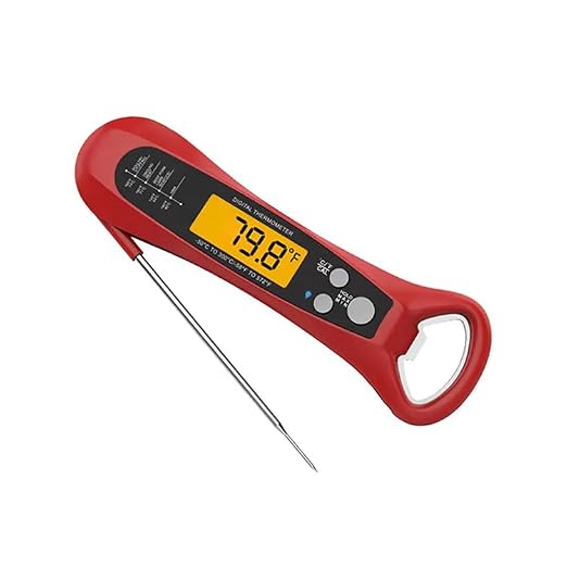 Digital Waterproof Meat Thermometer with Bottle Opener – Instant Read BBQ & Kitchen Thermometer for Grilling, Smoking, Cooking
