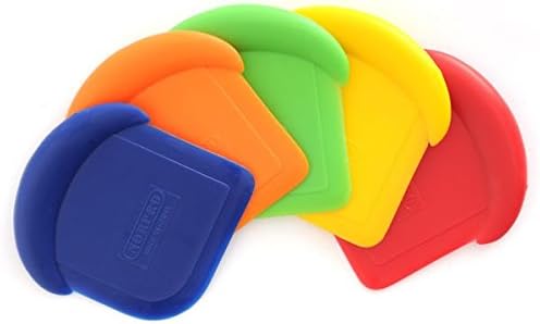 Norpro My Favorite Colored Scraper | Size 3" x 3" x .5" | 4-Count Assorted Colors