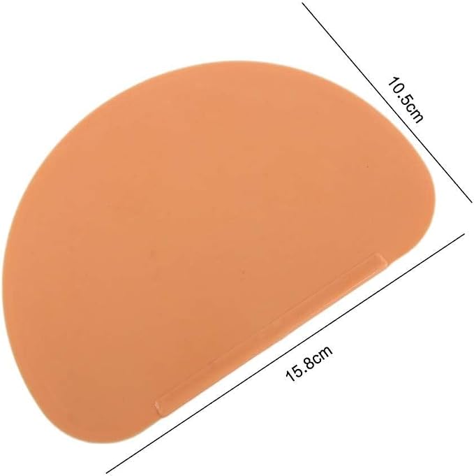 Vctitil 5 Pieces Flexible Bowl Scraper Dough Scrapers, Plastic Curved Pastry Scraper Bowl Scraper Dough Cutter for Baking Bread Cake Pizza Cookie