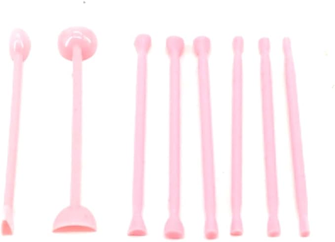 8Pcs Fondant Cake Carving Tools,Eye Mould Tools Kit Plastic Sugarcraft Fondant Cutter Cake Decorating Mould Wrinkle Printing Mould Cake Decorating Tool