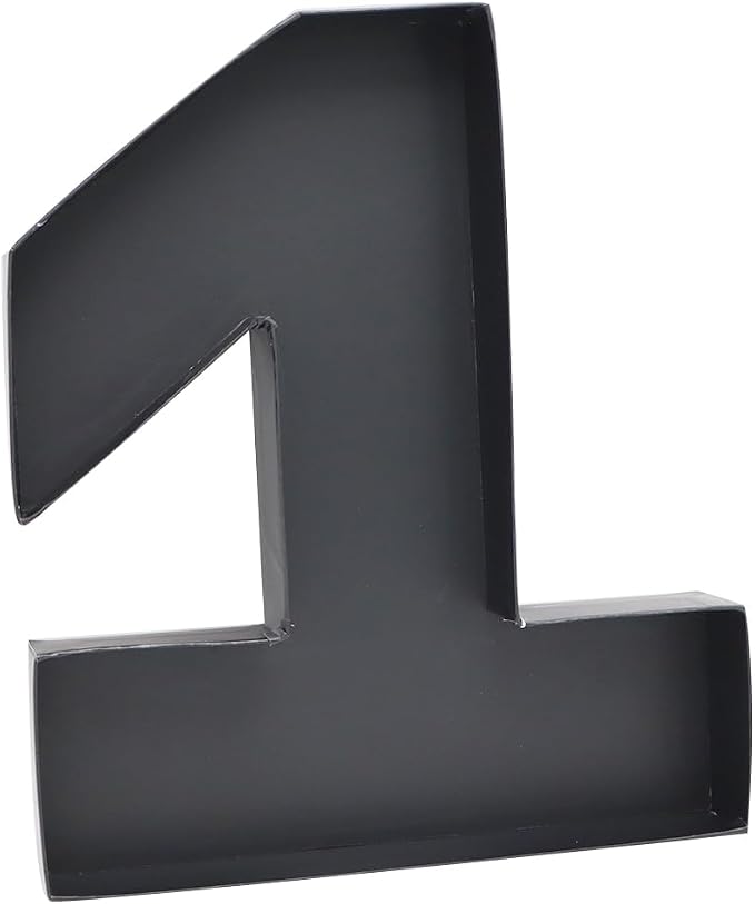 12inch Cardboard Number Fillable Food Tray Box for Charcuterie, Cupcake Arrangement,Birthday Anniversary (Black 1)