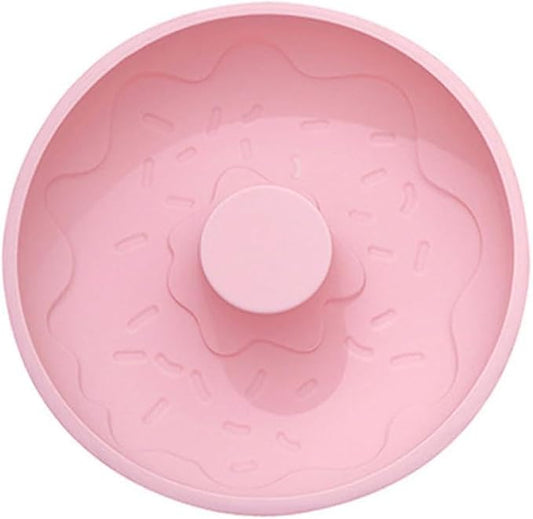 FRCOLOR Creative DIY Donut Mold Silicone Baking Tray Non-stick Pink Doughnut Pan for Cake Biscuit Baking Kitchen Supplies