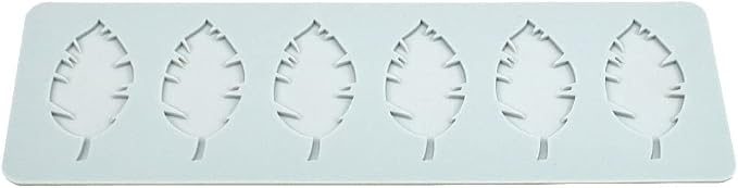 Fondant Silicone Moulds Tropical Leaves Silicone Imprint Mat Gum Paste Press Mold for Cake Chocolate Cupcake Decorating Cake Toppers Candy Cookies Resin Sugarcraft (B_9.44x3.08x0.12inch)