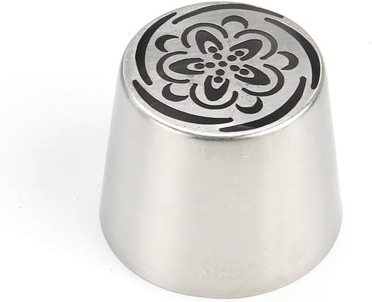 1 Piece Stainless Steel Extra Large Pretty Flower Icing Tip,Cake Decorating Piping Nozzle for Cupcakes Marshmallow Bouquet,Pastry Frosting Russian Piping Tip,Bakery Sugar Craft Tools