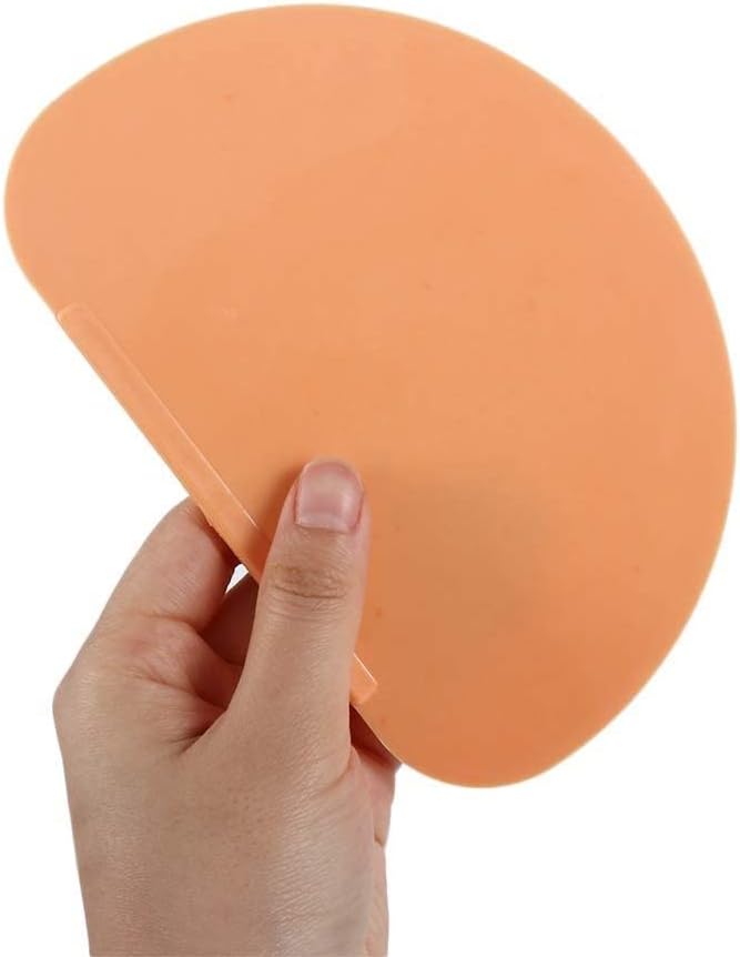 Vctitil 5 Pieces Flexible Bowl Scraper Dough Scrapers, Plastic Curved Pastry Scraper Bowl Scraper Dough Cutter for Baking Bread Cake Pizza Cookie