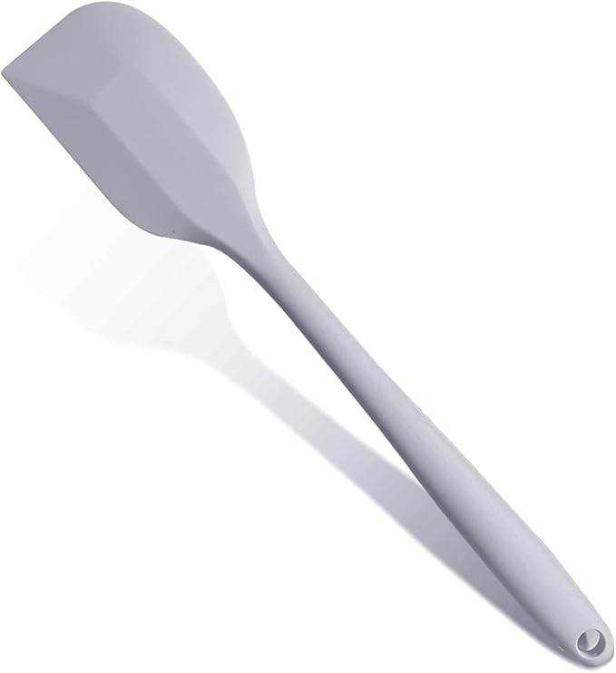 Gray Rubber Spatula for Kitchen Use, DUFEIMOY 10.8In Silicone Spatulas for Cooking Heat Resistant, Flexible Small kitchen Spatula for Kitchen Nonstick Cookware, Seamless & Dishwasher Safe