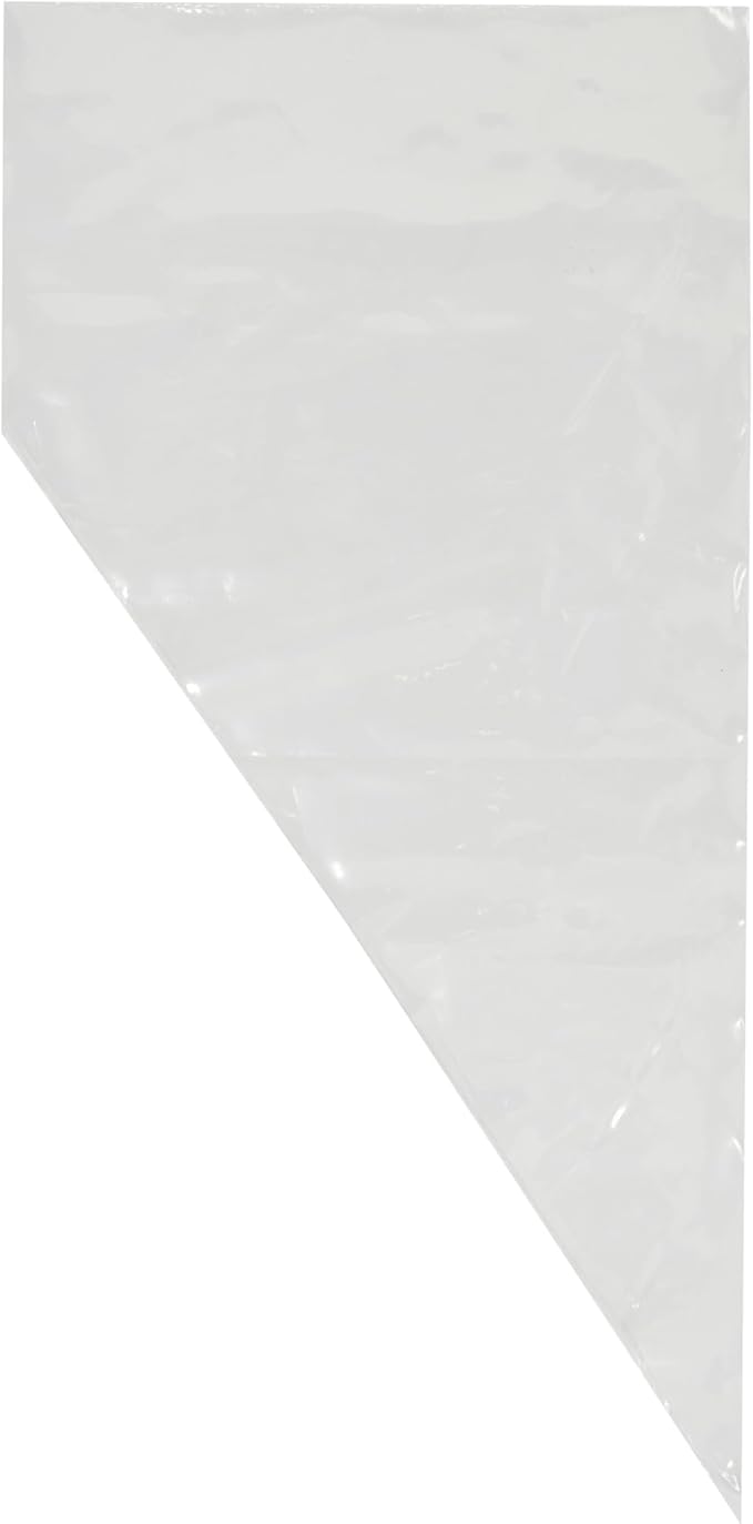 DecoPac Disposable Pastry Bag, Piping Bags with Non-Slip Outer Surface, Pack of 100 Clear Bags - 18 Inch