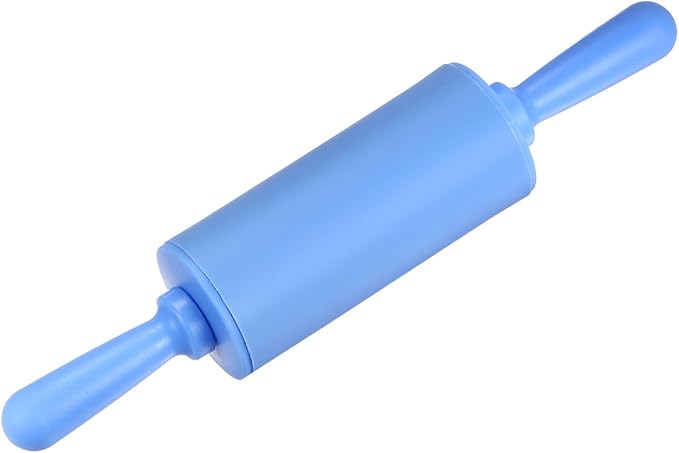 HARFINGTON Silicone Rolling Pins for Baking 9 Inch Non Stick Rolling Pin Small Roller Playdough Rolling Pins for Dough Pizza Pastry Fondant Kitchen, Blue