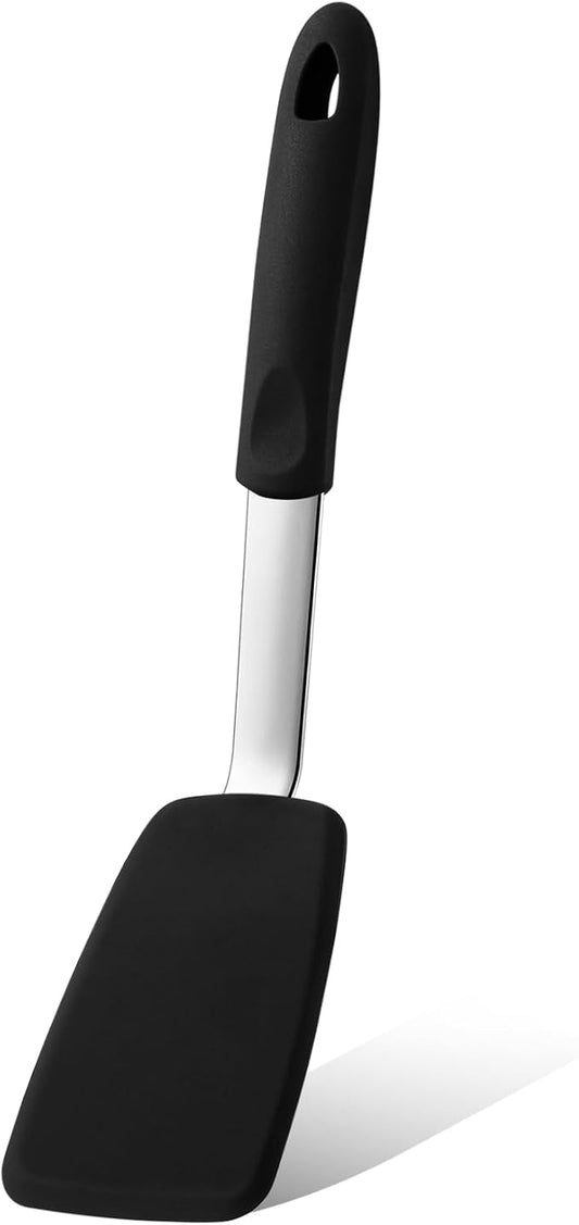 Medium Silicone Spatula Flexible Silicone Cookie Spatula Heat Resistant Medium Pancake Turner for Kitchen Use Nonstick Cookware No Scratch Cooking Flipper for Egg Pancake