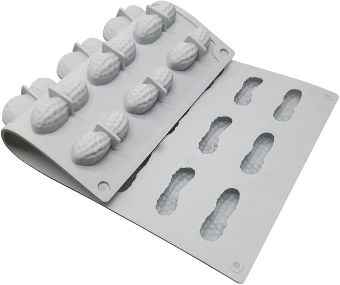 mostsom Silicone Molds for Chocolate Covered Peanut, 24 Cavity Candy Making Mold for Chocolate Covered Raisins, Peanuts, Espresso Coffee Beans, Cashews, Nuts (Peanut G)