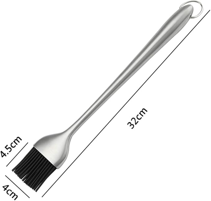 SUPVOX Heat Resistant Silicone Basting Brush with Stainless Steel Handle for Bbq Grilling Baking and Pastry for Meats Cakes Sauces and Marinades