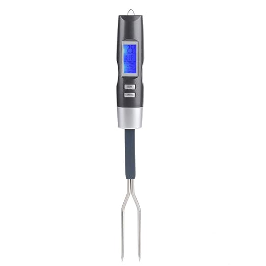Digital Meat Thermometer Fork - 13.7" Instant Read BBQ Thermometer Fork | with LCD Display,Accurate Fast Reading Grill Fork for Kitchen Cooking,Turkey & Outdoor Grilling