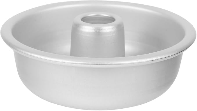 Aluminum Ring Cake Pan, Non-Stick Round Pasteles Baking Mold, Central Tube Pan for Baking Pound Cake, Chocoflan Flan Mold Set for Home Kitchen Donuts and Desserts, 3.9X1.5 Inch
