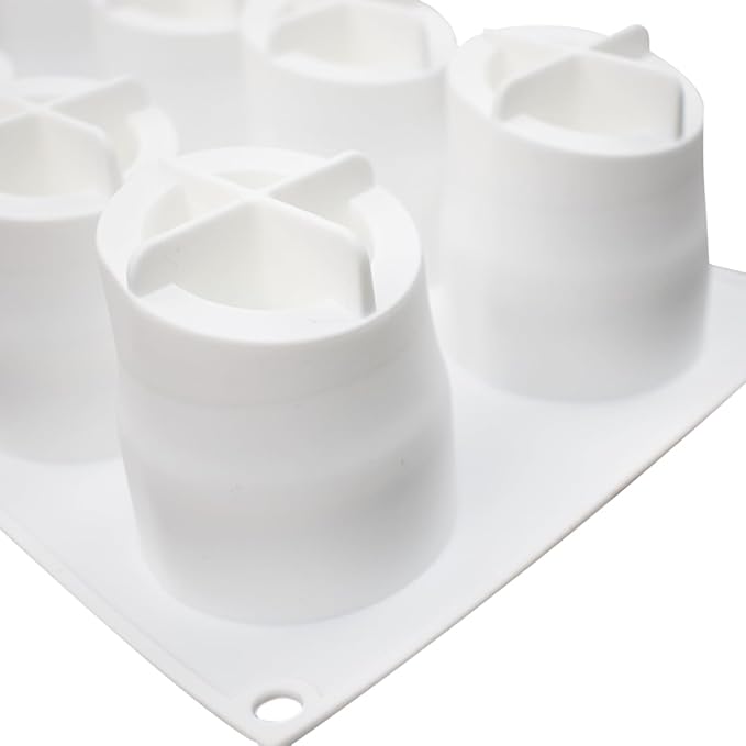 mostsom 8 Holes Chocolate Bamboo Mold Silicone Mould For Chocolate Cake Jelly Pudding Handmade Soap Cake Moulds (Bamboo K_11.8x6.8x2.8inch)