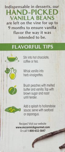 McCormick Gourmet Organic Premium Pure Vanilla Extract, 2 fl oz (Pack of 2)