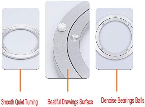 Aluminum Heavy Duty Lazy Susan Rotating Turntable Bearing Swivel Plate Hardware for Dining-Table (10 inch)