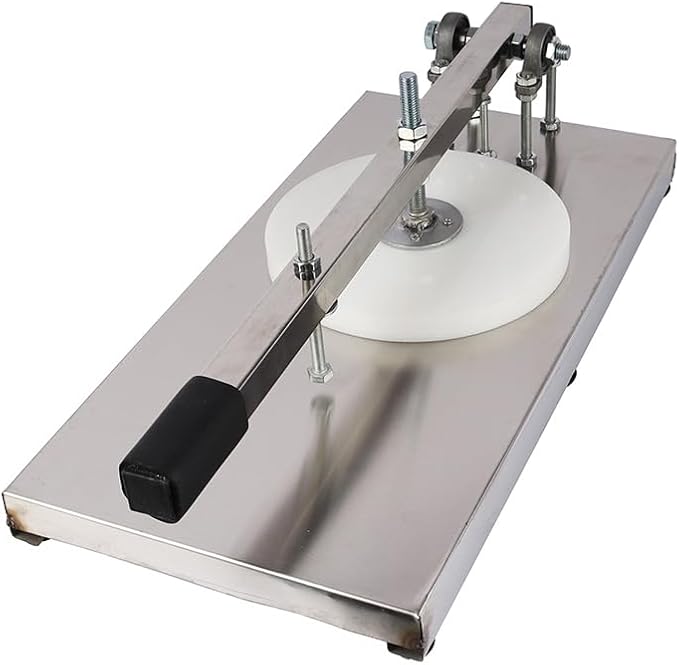 7.9Inch Pizza Dough Press Machine Stainless Steel Household Pizza Press with Plate Portable Commercial Dough Chapati Sheet Pizza Kitchen Dough Maker Tool