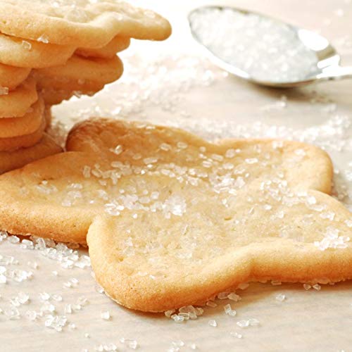 White Sparkling Sanding Sugar Crystals, (1 Lb) Extra Coarse Grain, add a Sweet Crunch to Baked Goods, Bright White, High Sparkle When Baked, Holds up under Heat, Non-GMO, Gluten Free, Premium Quality Pure Cane Sugar No Confectioners Wax. By The Sugar Lab