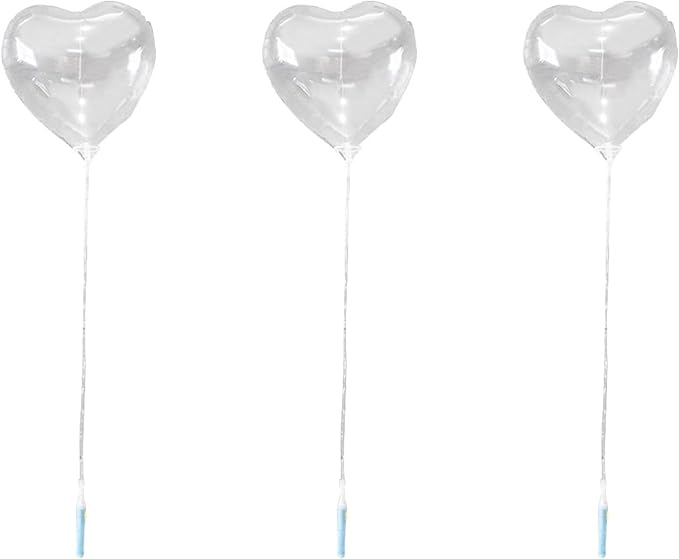 FAVOMOTO Heart Shape Led Balloons 9 Sets Glowing Transparent Light up Balloons for Birthday Wedding Party Stage Decorations