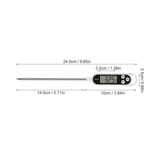 4pcs Candy Thermometer Digital Instant Read for Meat Kitchen Cooking Food Oil Deep Fry BBQ Grill Smoker (4, 9.4inch)