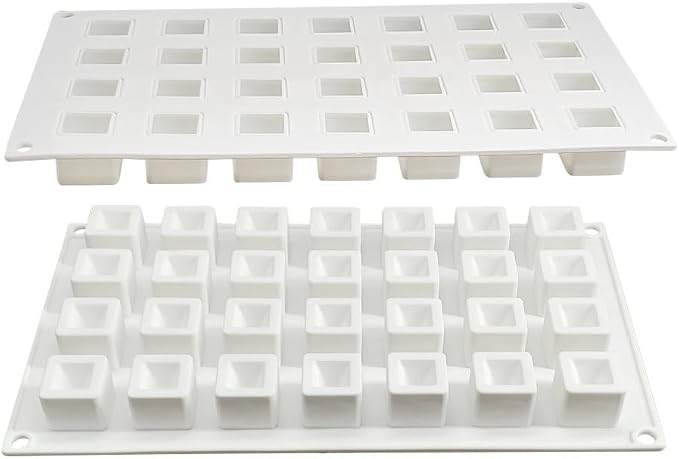 Epoxy Resin DIY Ice Cube Mold - 28 Grid Square Silicone Mold (11.8 x 7 x 1 inch)