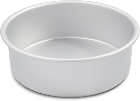 7 Inch Round Cake Pan, Aluminum Round Cake Baking Pans Tins For for birthday cake party cake.Silver(7×3 round Cake Pan)