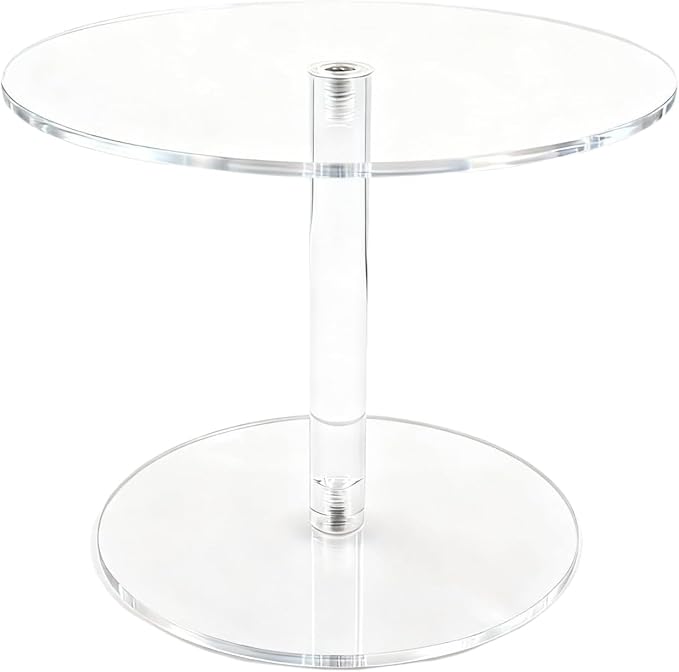 Acrylic Cake Stand for Dessert Table, 11.8 Inch Clear Round Cupcake Stand Display Riser for Birthday Party Wedding Event, Pastry Candy Pizza Display (Large)