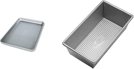 USA Pan Bakeware Jelly Roll Pan and Loaf Pan Bundle
