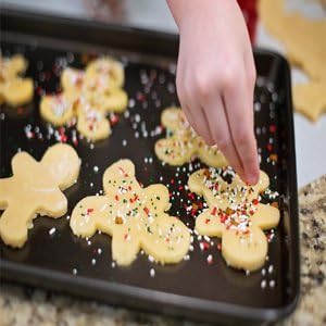 Little Small Baking Sheets Nonstick Set of 2 (9.5inch X 7.1inch) - SS&CC 8 Inch Nonstick Baking Toaster Oven Tray Cookie Sheets, 1 or 2 Person Household