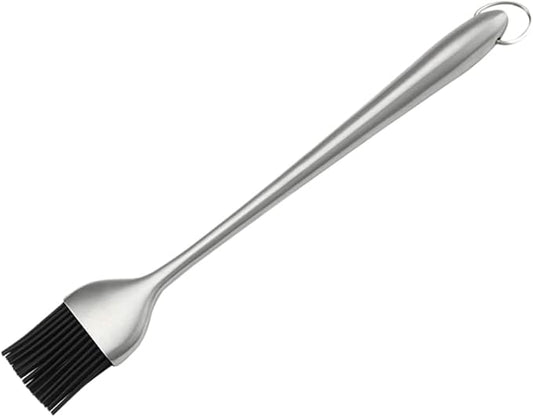 SUPVOX Heat Resistant Silicone Basting Brush with Stainless Steel Handle for Bbq Grilling Baking and Pastry for Meats Cakes Sauces and Marinades