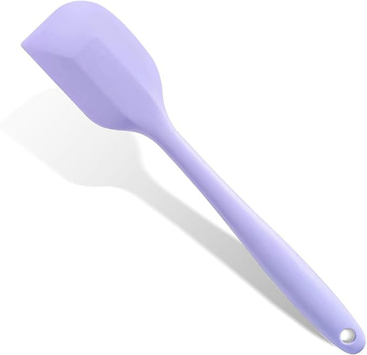 Purple Rubber Spatula for Kitchen Use, 10.8In Silicone Spatulas for Cooking Heat Resistant, Flexible Small kitchen Spatula for Kitchen Nonstick Cookware