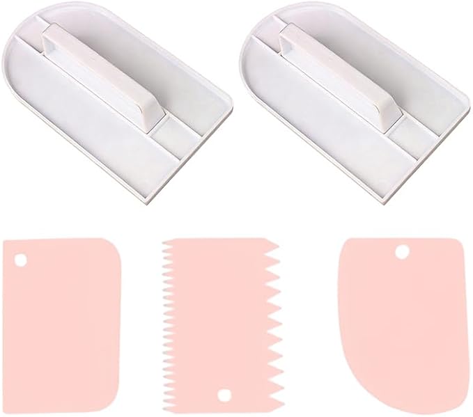 5 Pcs Fondant Smoothing, Plastic Cake Decorating Smoothing Polisher, Icing Paddle Finisher for Sugar Craft and Cake Decoration