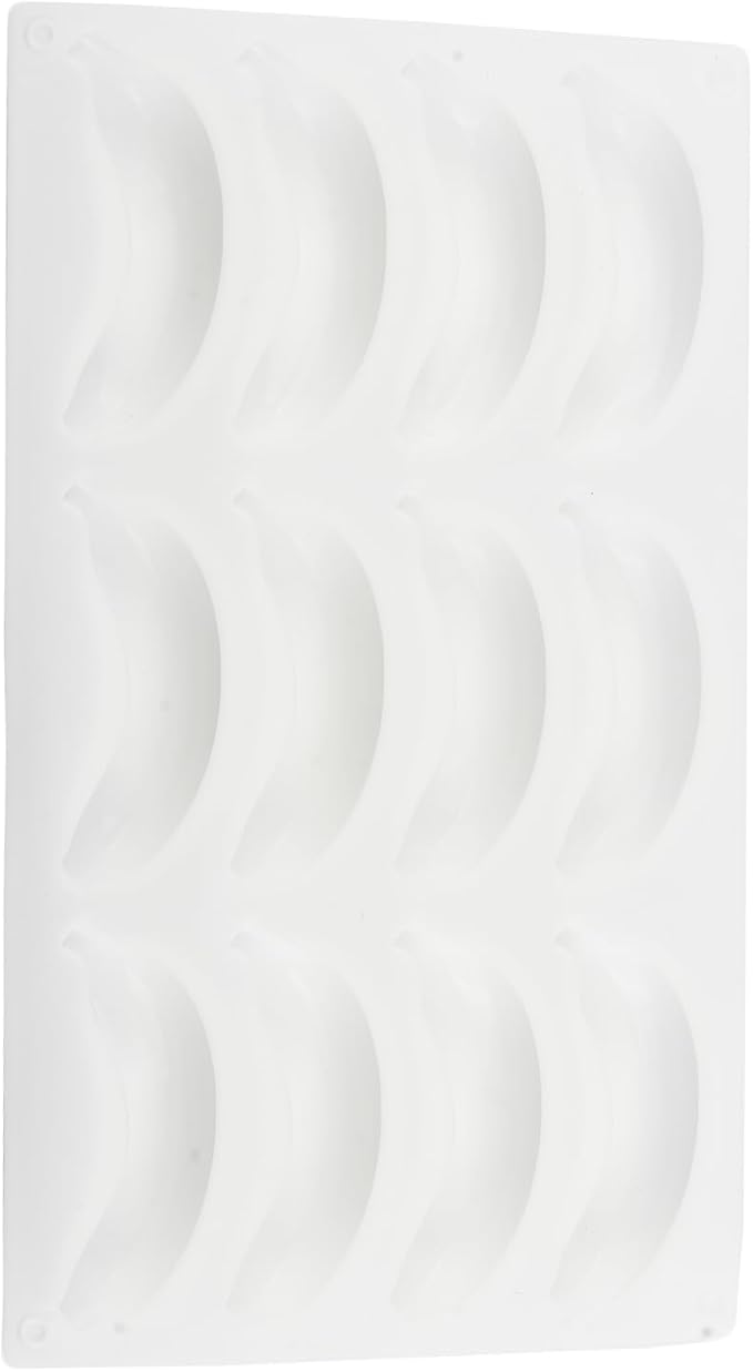 12 Cavity Banana Shape Silicone Chocolate Molds For Chocolate Candy