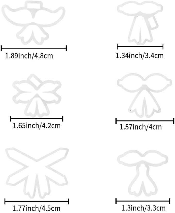Xaekicr Bow Shape Polymer Clay Cutters for Polymer Clay – Clay Cutters & Clay Molds, Decorative Earring, Tools Set