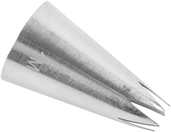 2F Silver Bakery Russian Stainless Steel Pastry Tips Cupcake Cherry Blossoms Icing Piping Nozzles Ice Cream Tool Cake Decorating Baking Mold Kitchen and Dining