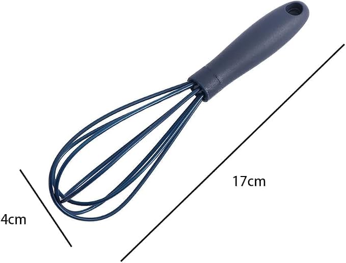 1Pc Black Mini Silicone Whisks,Non-Stick Whisks,Milk and Egg Beater Blender,Hand Egg Mixer,Kitchen for Cooking, Baking, Mixing,Stirring,Cooking Utensils,Kitchen Dining (6.7inch)