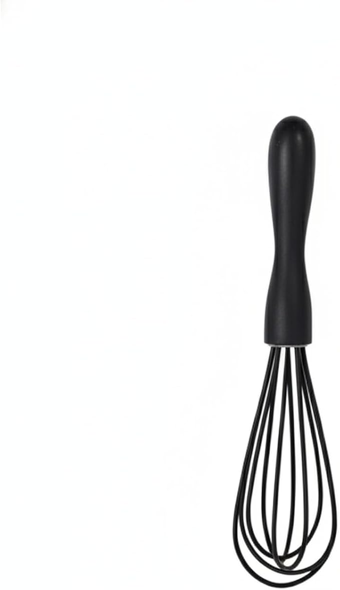 Nonstick Pan Compatible Mixing: 10.2 Inch Silicone Coated Wire Whisk with Stainless Steel Core for Eggs and Sauces