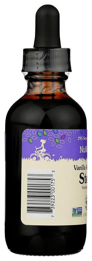 NuNaturals Liquid Stevia, Sugar-Free Sweetener, Plant-Based Sugar Substitute, Zero Calorie, Vanilla Alcohol Free, 2 oz (Pack of 2)