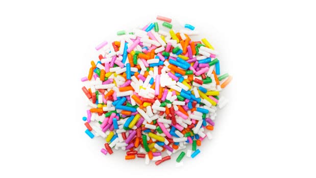 Yupik Rainbow Sprinkles, 2.2 Lb, Low In Sugar, Cholesterol-Free, Sodium-Free, Kosher, Dessert Topping (Pack of 2)