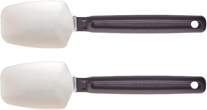 Mercer Culinary 10 Inch Heat Resistant Silicone Spoon Spatula - 2 Pack