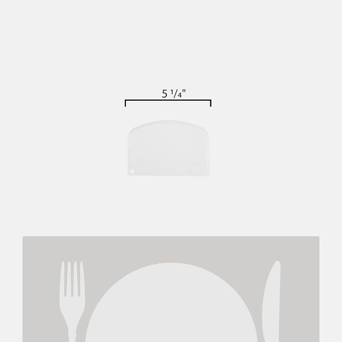 Ateco Bowl Scraper, Set of 8, Polypropylene, White, 5.25 Inches