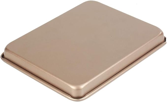 11 Inch Baking Sheets Pan Nonstick Set of 2, Walooza Cookie Sheet Replacement Toaster Oven Tray，Deep Size 1 inch Bakeware, Non Toxic & Heavy Duty & Easy Clean