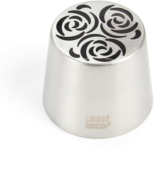 1 Piece Stainless Steel XXL Russian 3 Flowers Pattern Icing Tips,Pastry Frosting Piping Nozzles for Cake Marshmallow Bouquet,Cake Decorating Tips Baking Tools,Flower Frosting Nozzles for Decorating