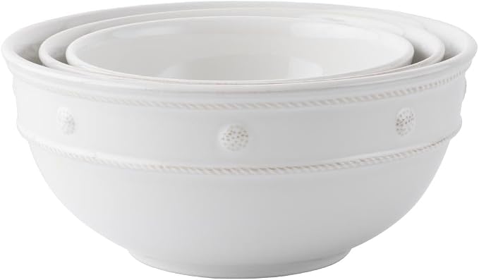 Juliska Berry & Thread Nesting Serving Bowl Set/3 - Whitewash