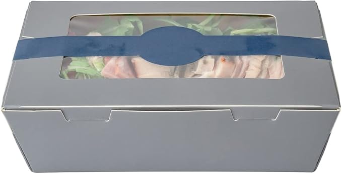 Restaurantware-Chef 101 12 x 1.5 Inch Packaging Bands, 100 Self-Adhering Belly Bands - Disposable, Strong, Blue Paper Label Stickers, For Packaging Supplies, Keeps Take Out Containers Sealed