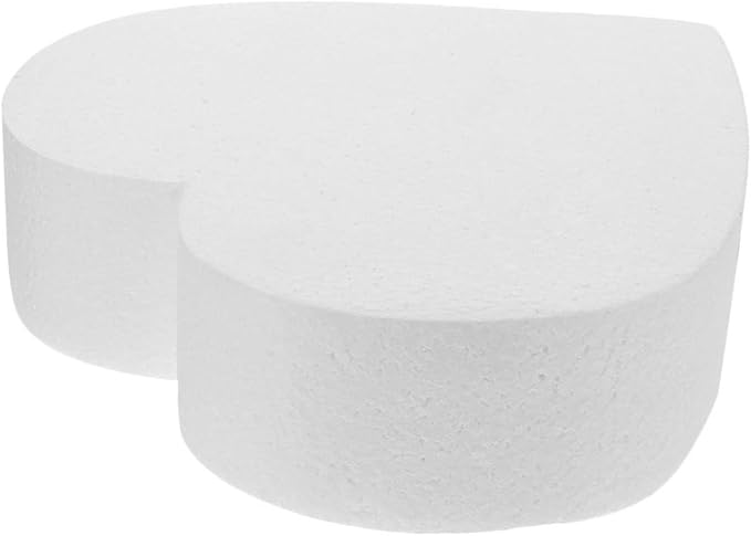 STOBAZA Heart Shaped Cake Dummy for Decorating Practice for Wedding Displays Cake Crafting Baking Practice Lightweight Smooth for Easy