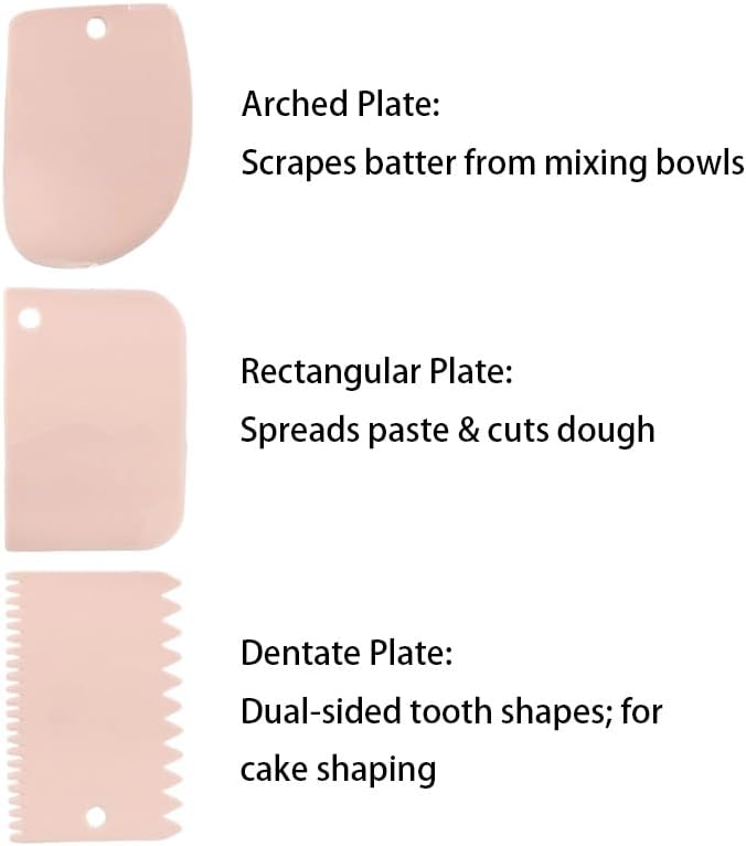 5 Pcs Fondant Smoothing, Plastic Cake Decorating Smoothing Polisher, Icing Paddle Finisher for Sugar Craft and Cake Decoration
