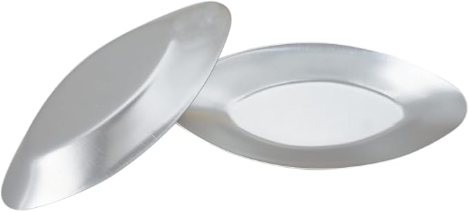 Canoe Egg Tart Pans, Aluminum Small Boat Shape Tart Molds, Individual Oval Tartlet Tins for Baking Pie, Quiches - 10Pcs, Silver