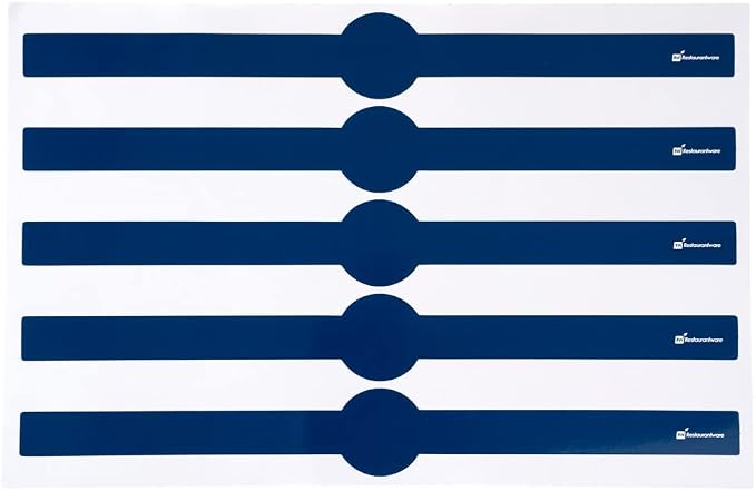 Restaurantware-Chef 101 12 x 1.5 Inch Packaging Bands, 100 Self-Adhering Belly Bands - Disposable, Strong, Blue Paper Label Stickers, For Packaging Supplies, Keeps Take Out Containers Sealed