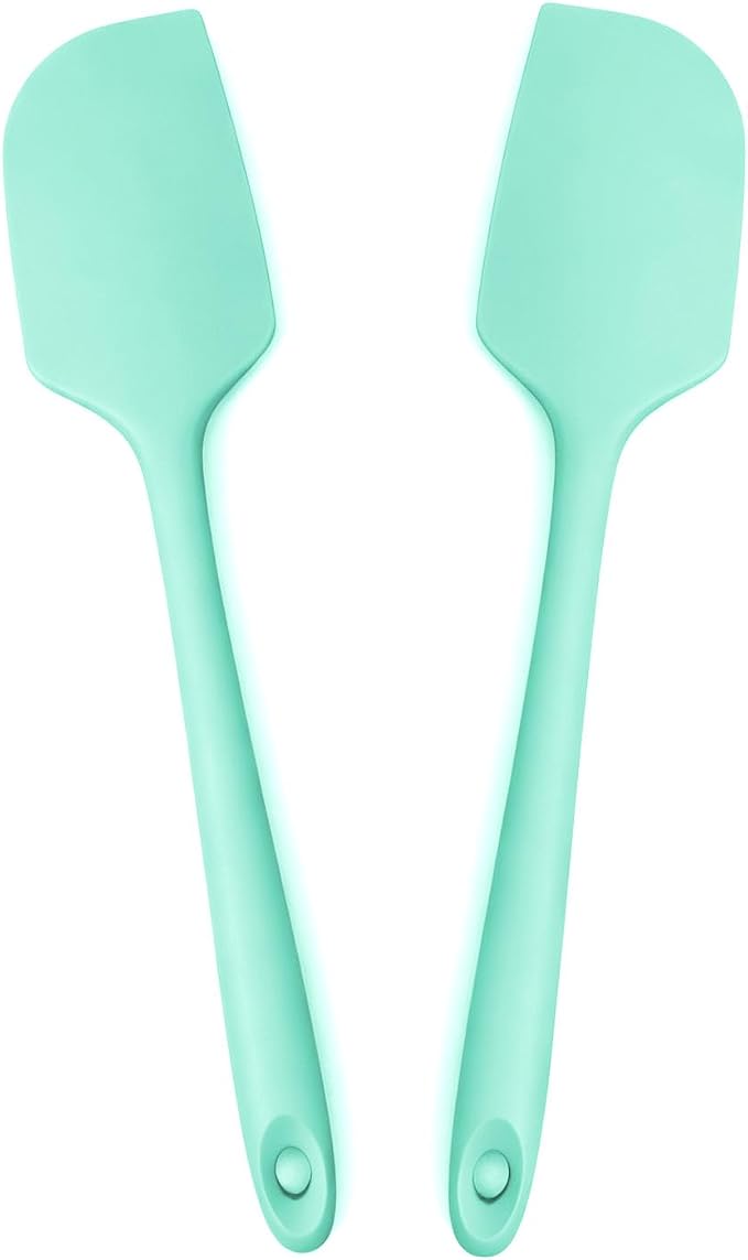 2 PCS Silicone Spatula 11 Inches Heat Resistant,600°F Rubber Kitchen Spatula for Baking, Scraping, & Mixing - BPA Free Nonstick Cookware Safe Flexible Utensil for Cooking (2, Green)